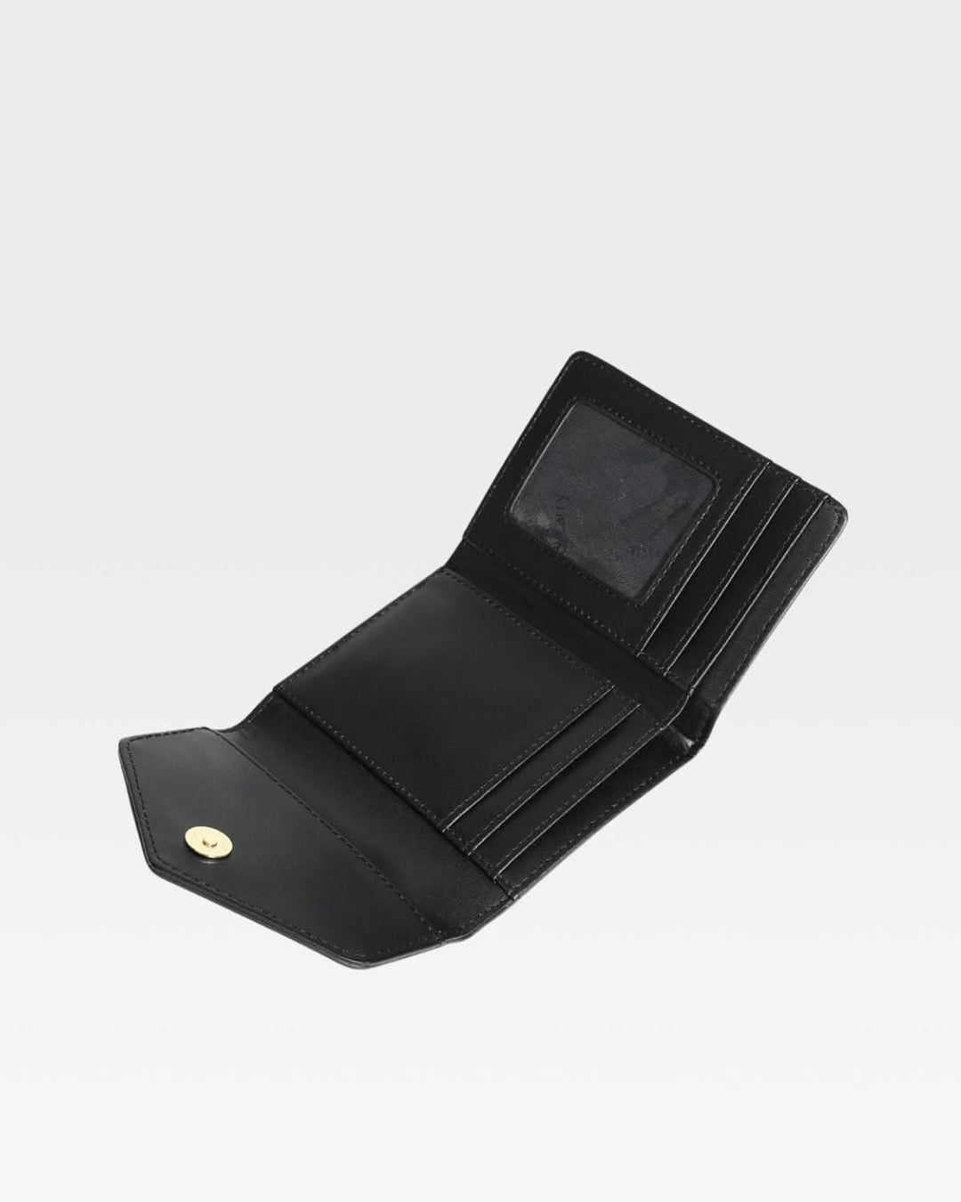 Mini Leather Wallet in Black