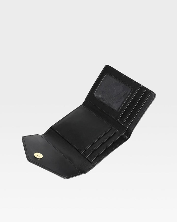 Mini Leather Wallet in Black