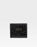 Leather Mini Wallet in Black