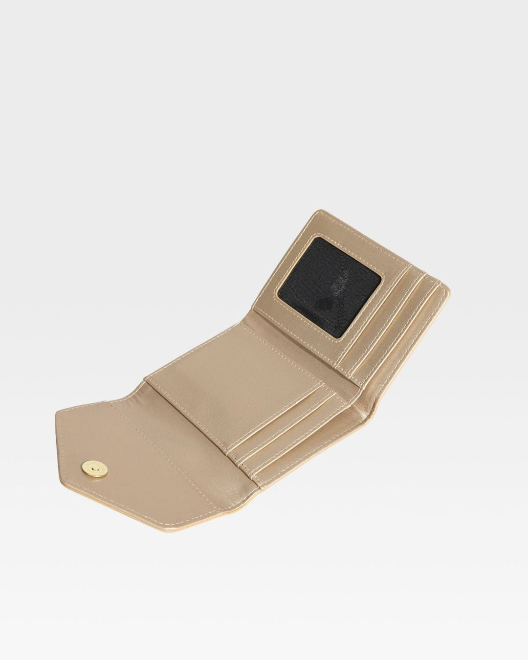 Mini Leather Wallet in Gold