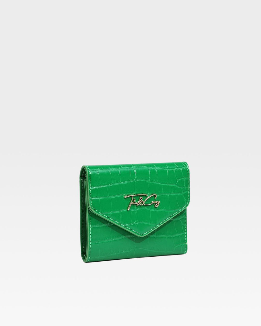 Mini Leather Wallet in Green
