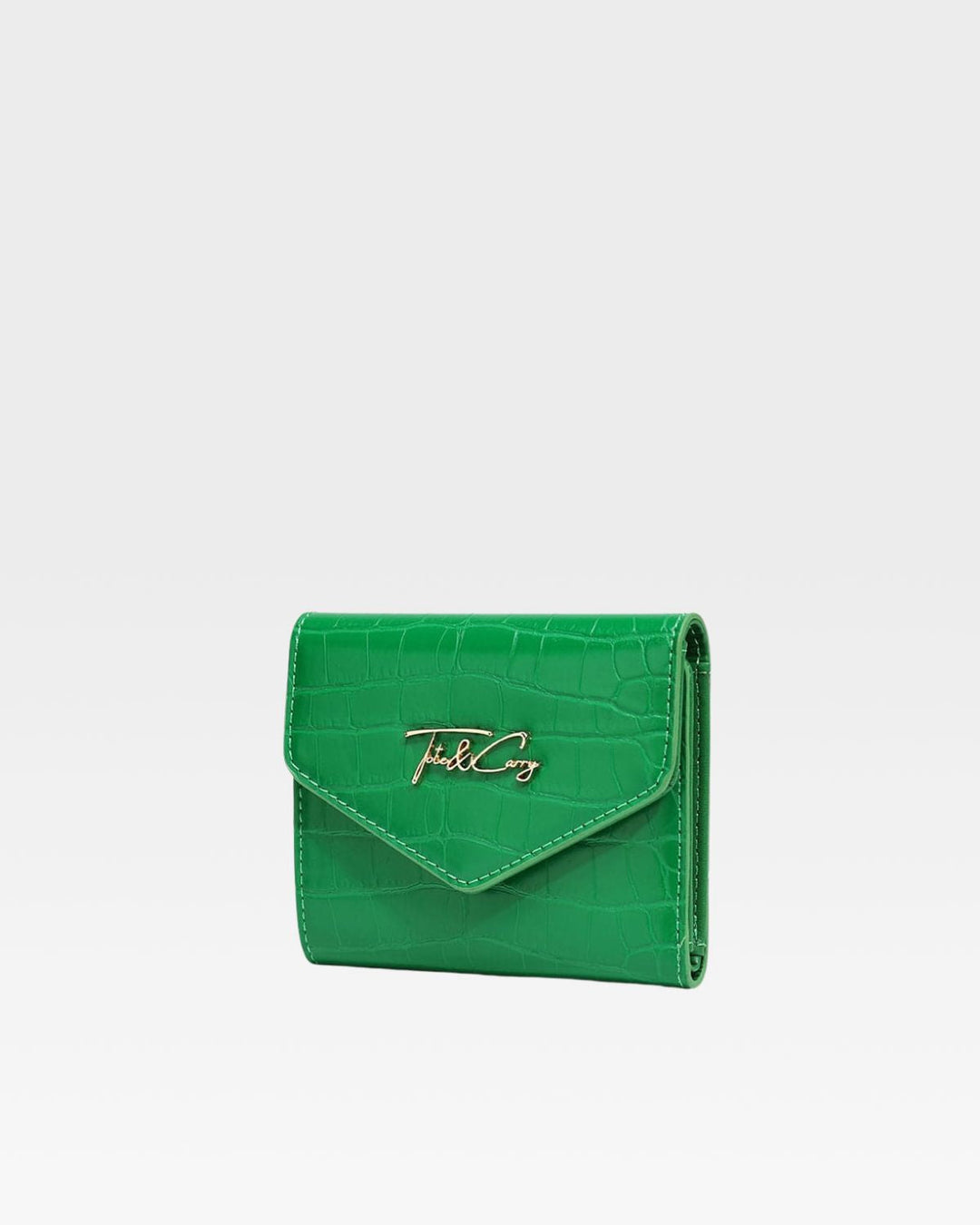 Mini Leather Wallet in Green