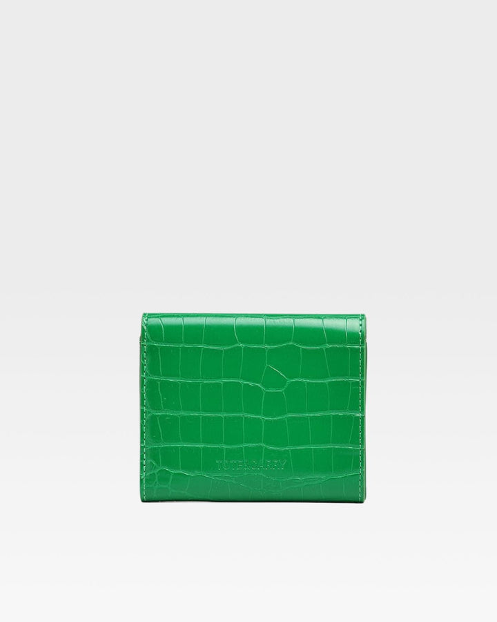 Mini Leather Wallet in Green