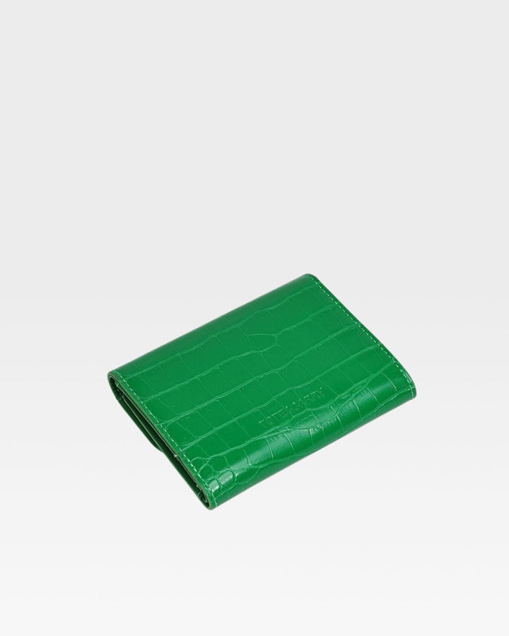 Mini Leather Wallet in Green