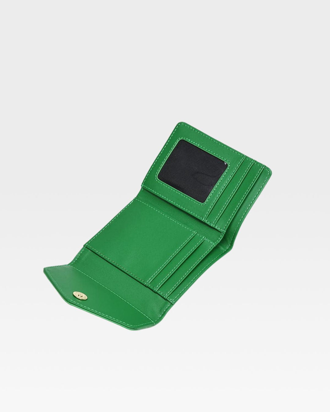 Mini Leather Wallet in Green