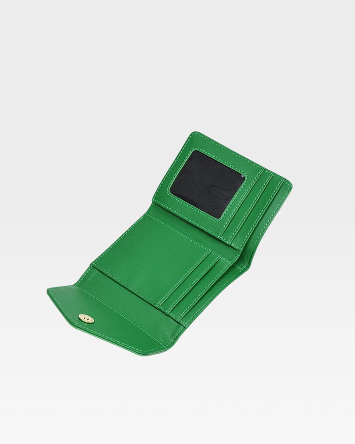 Mini Leather Wallet in Green