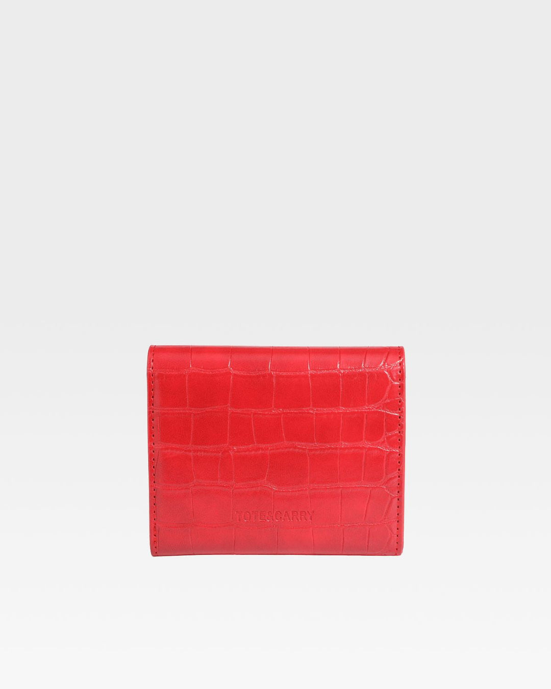 Mini Leather Wallet in Red