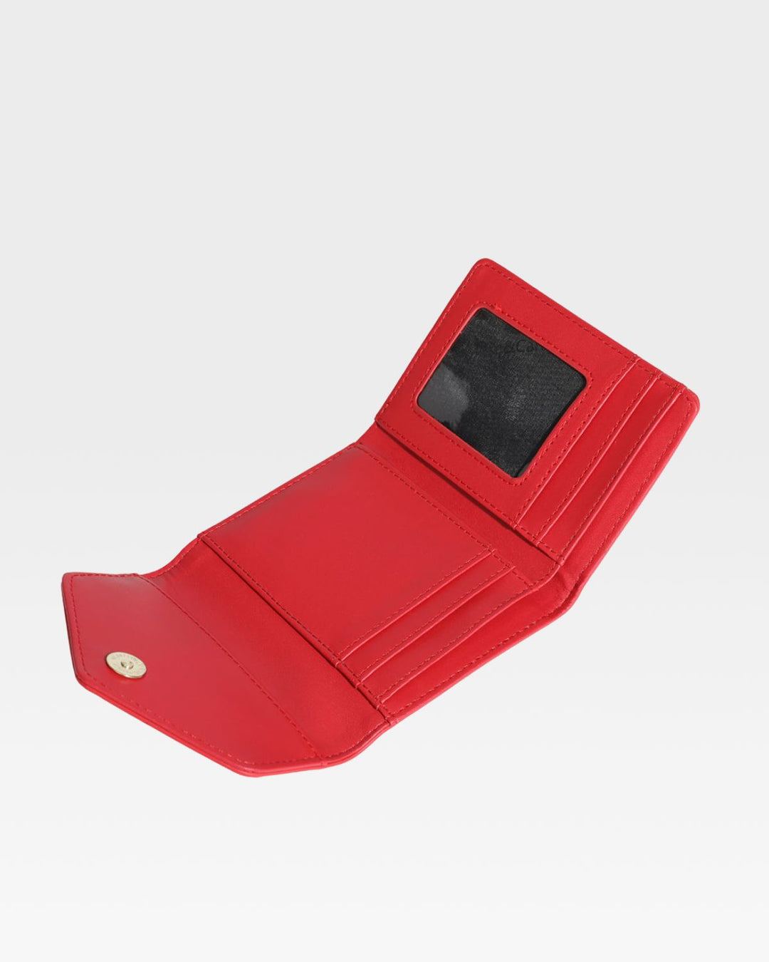Mini Leather Wallet in Red