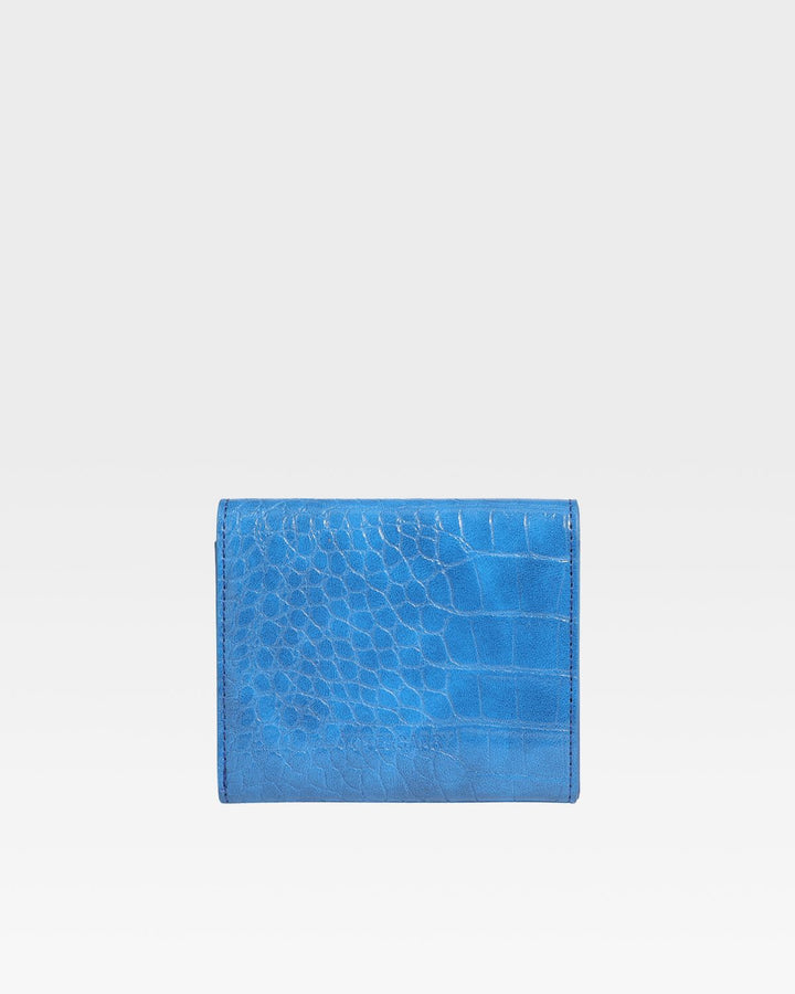 Mini Leather Wallet in Royal Blue