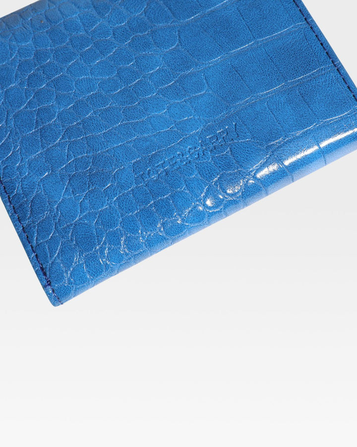 Mini Leather Wallet in Royal Blue