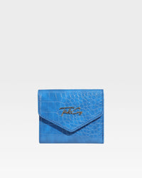 Leather Mini Wallet in Royal Blue
