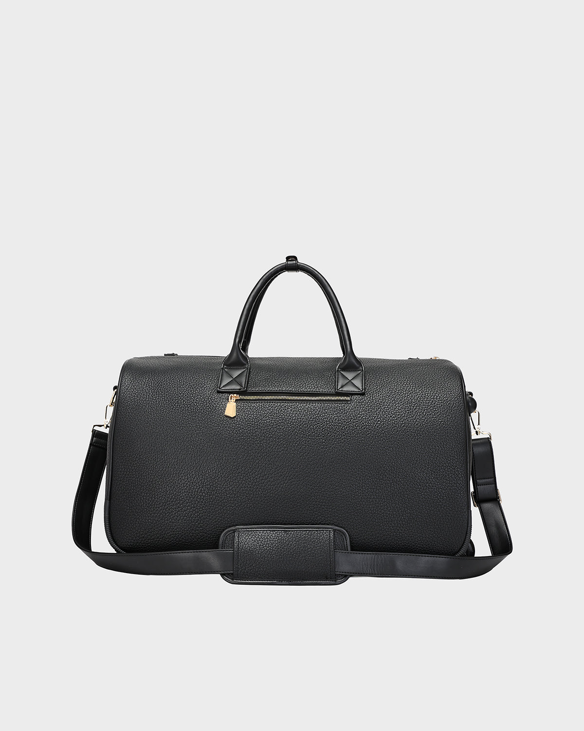 Leather Utility Rolling Duffle in Black