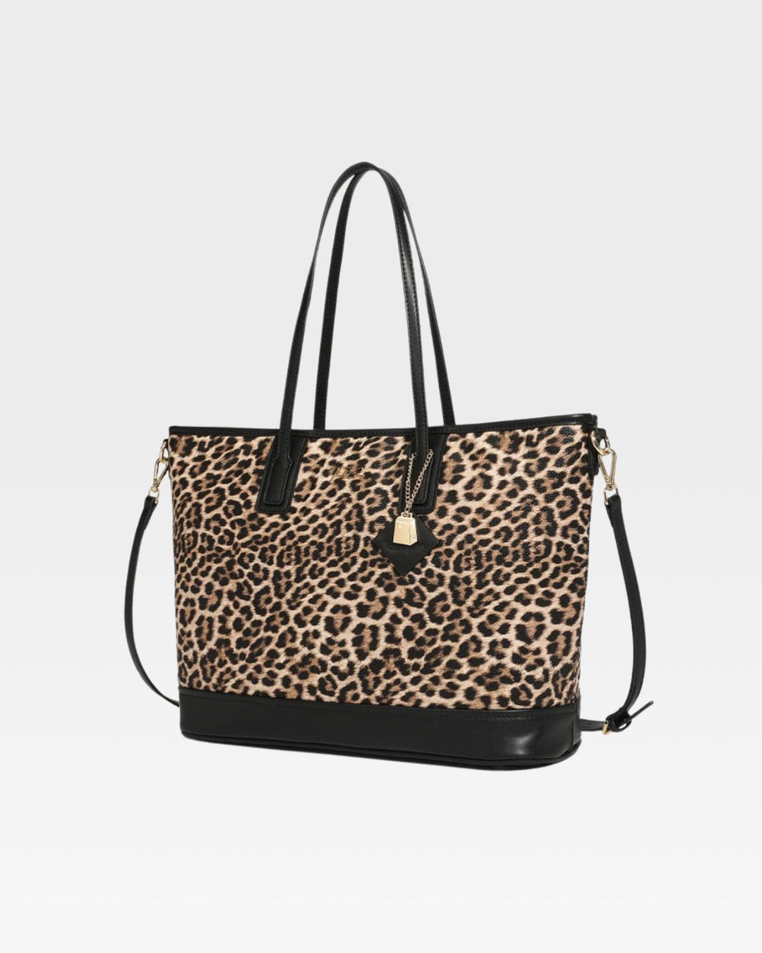 Leopard Print Tote Bag in Brown
