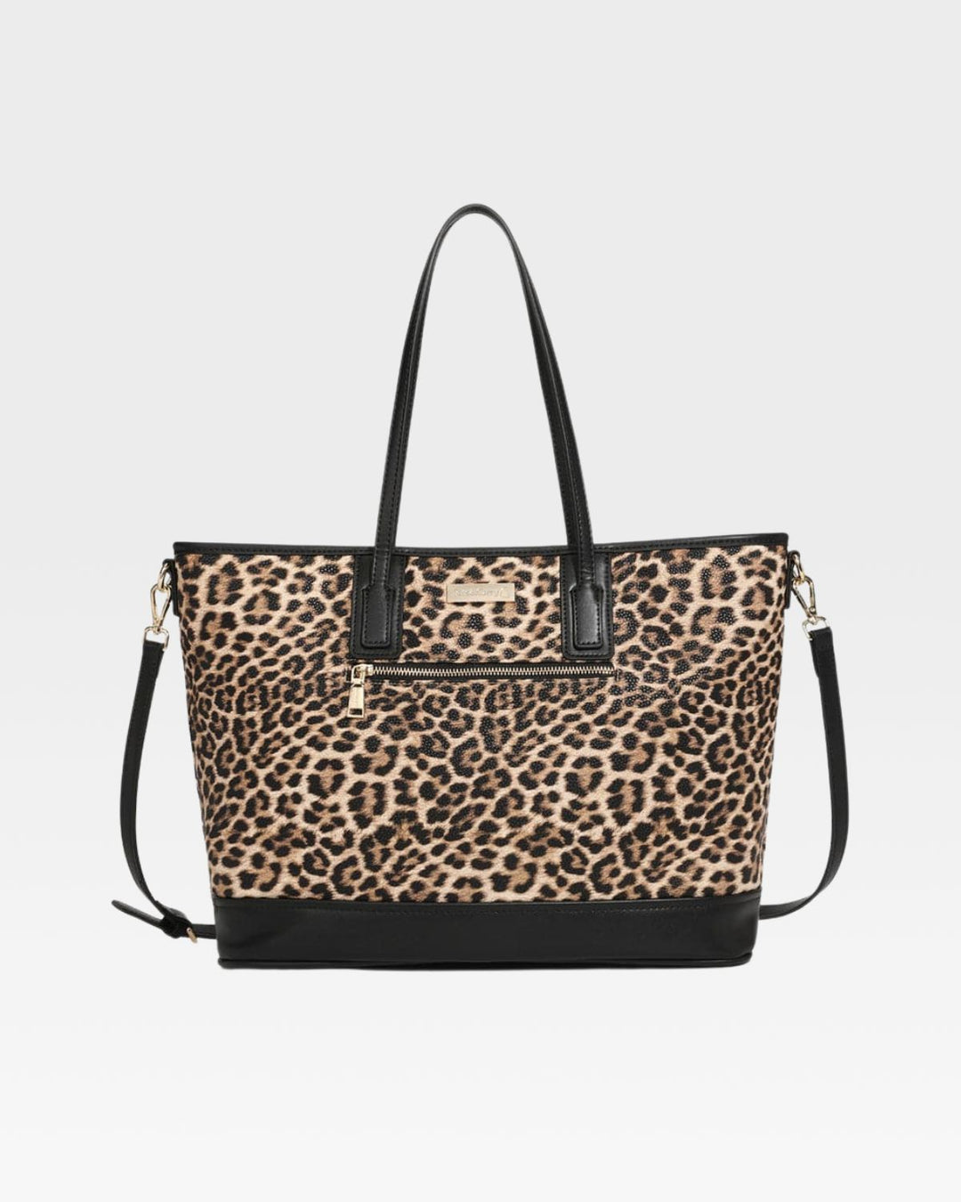 Leopard Print Tote Bag in Brown