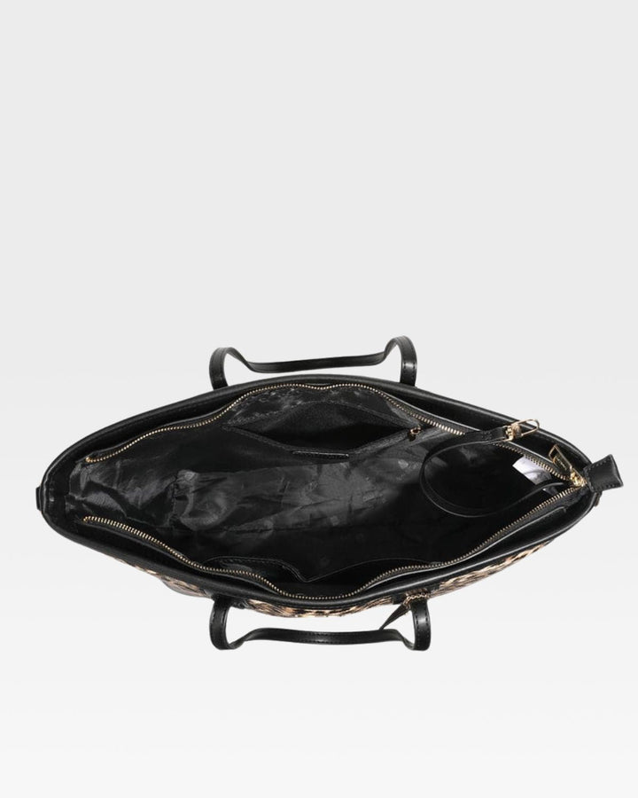 Leopard Print Tote Bag in Brown