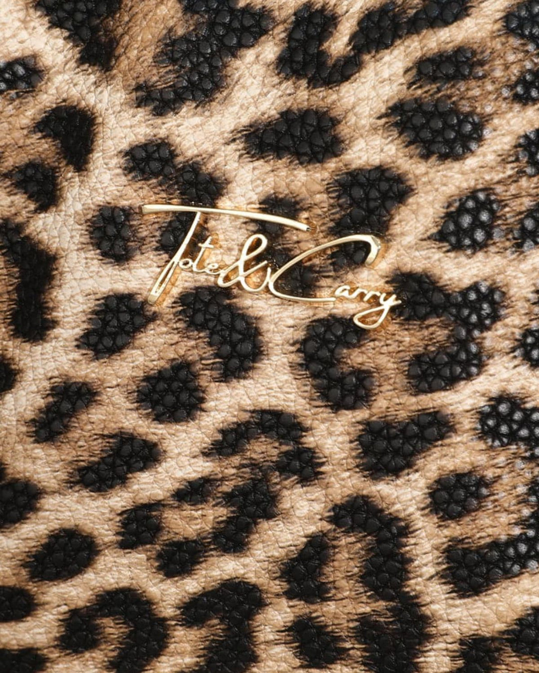 Leopard Print Tote Bag in Brown