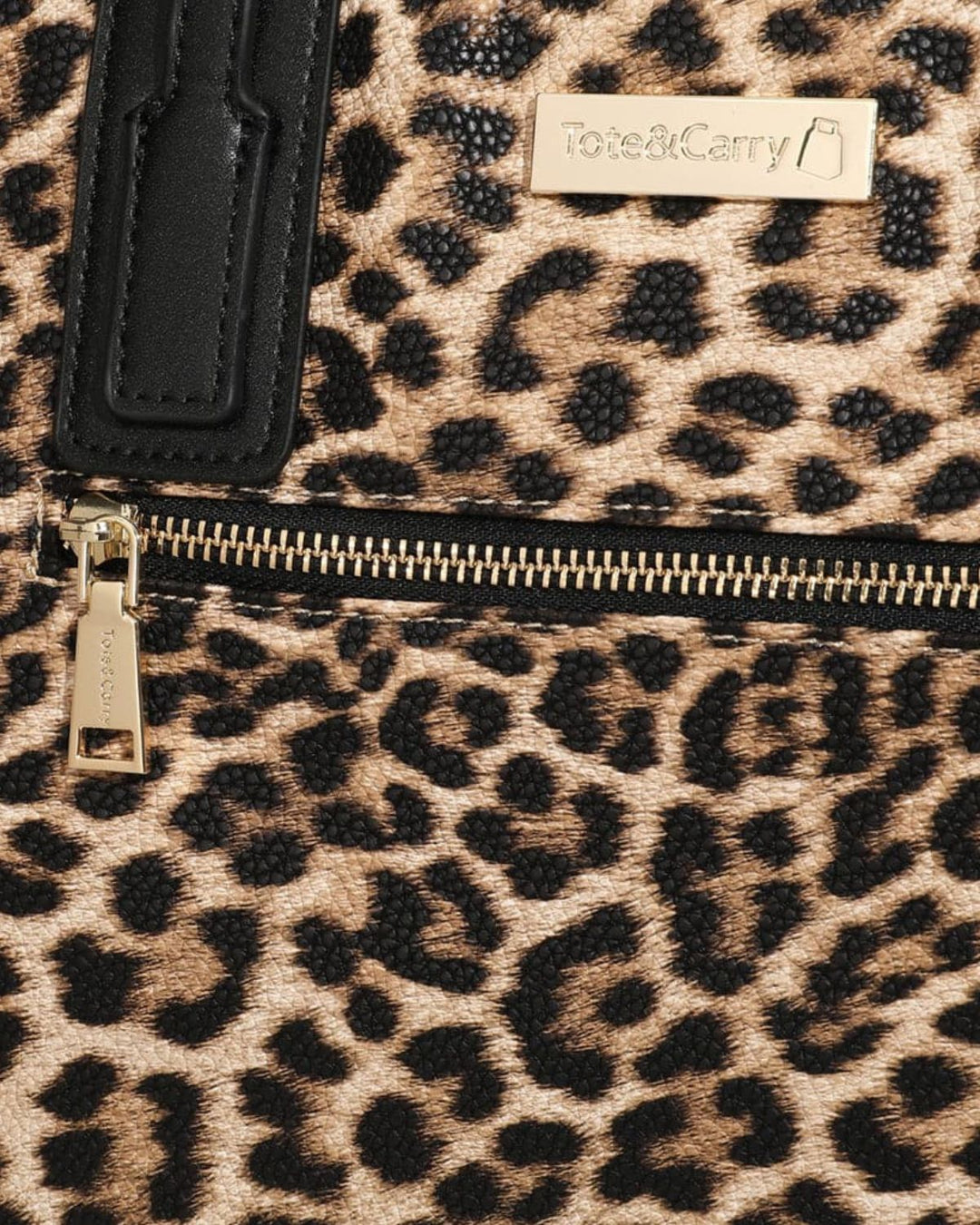 Leopard Print Tote Bag in Brown