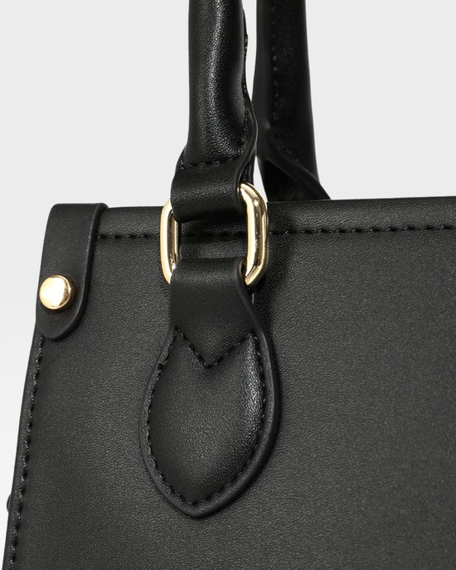 Mini Tote Bag in Black Red Bottom