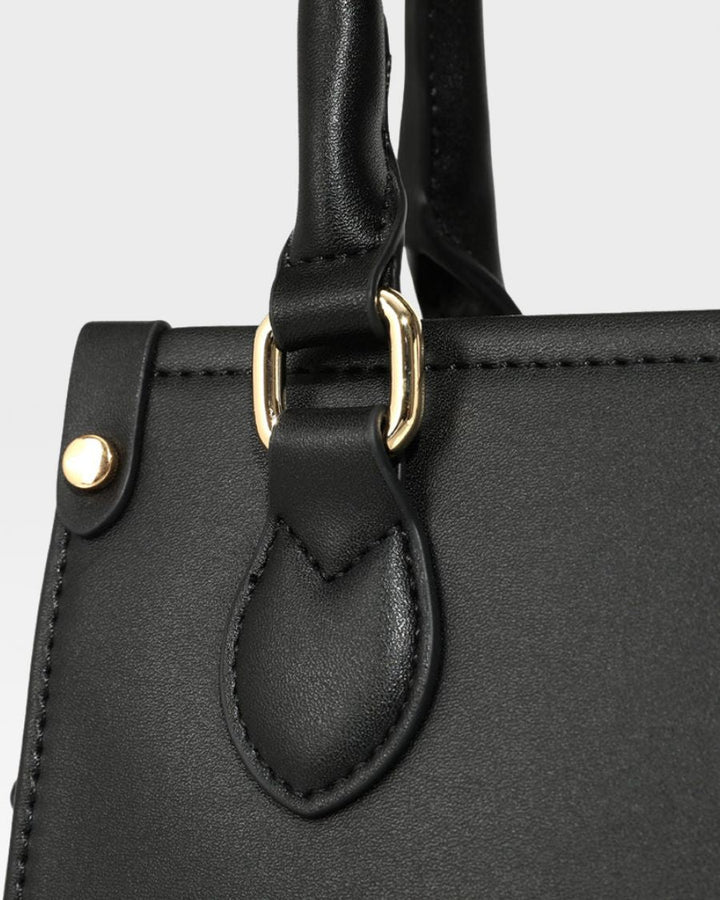 Mini Tote Bag in Black Red Bottom