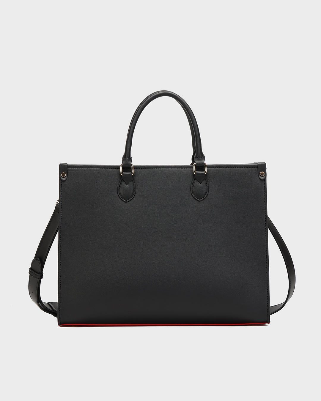 Lisse Mini Tote Bag in Black & Red