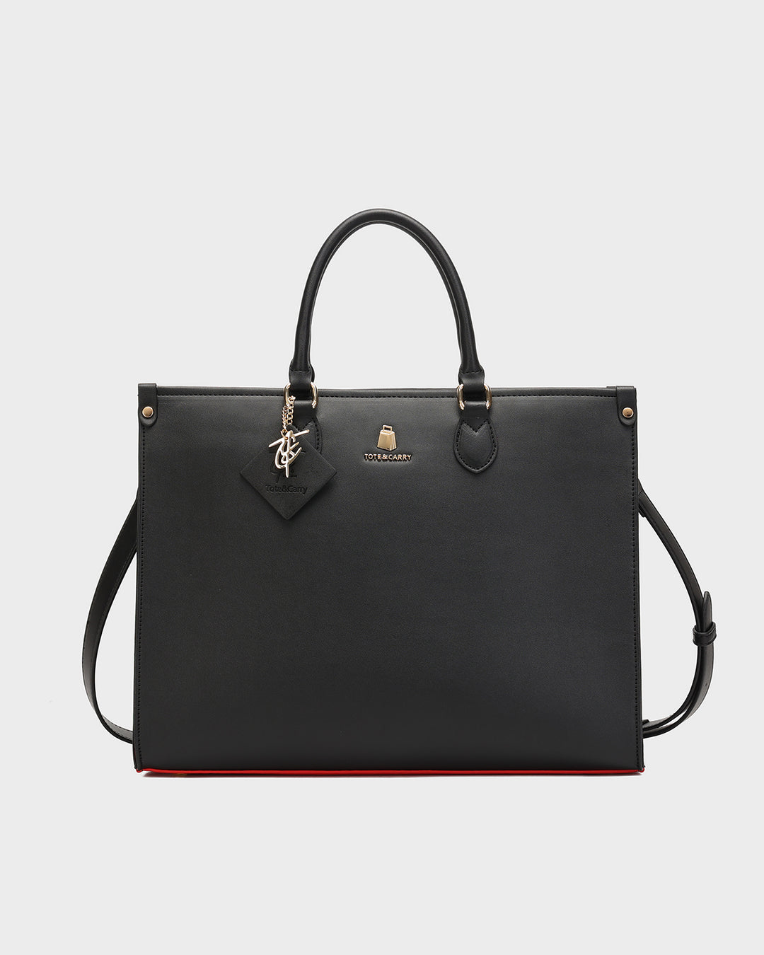 Lisse Mini Tote Bag in Black & Red