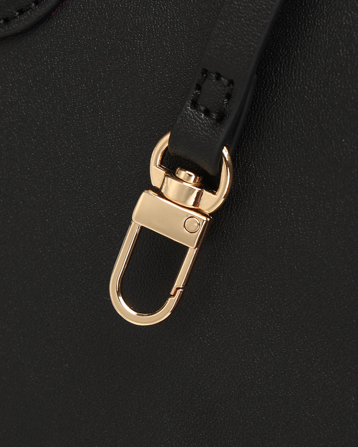 Lisse Mini Tote Bag in Black & Red