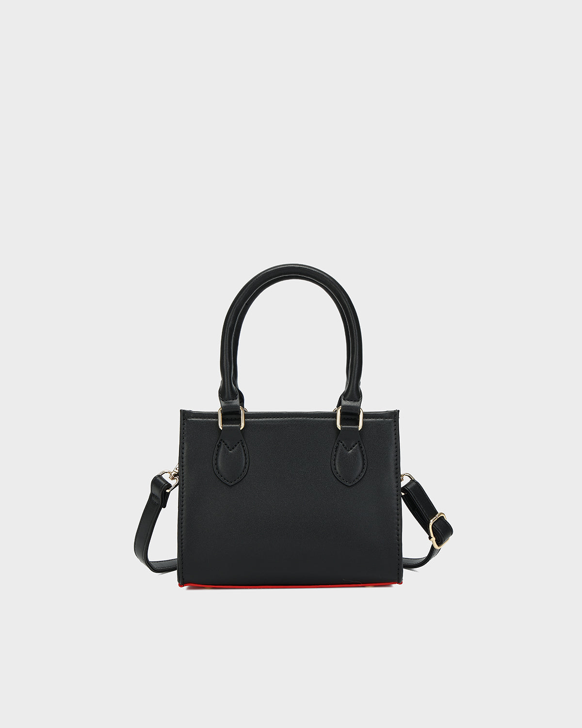 Lisse Mini Tote Bag in Black & Red