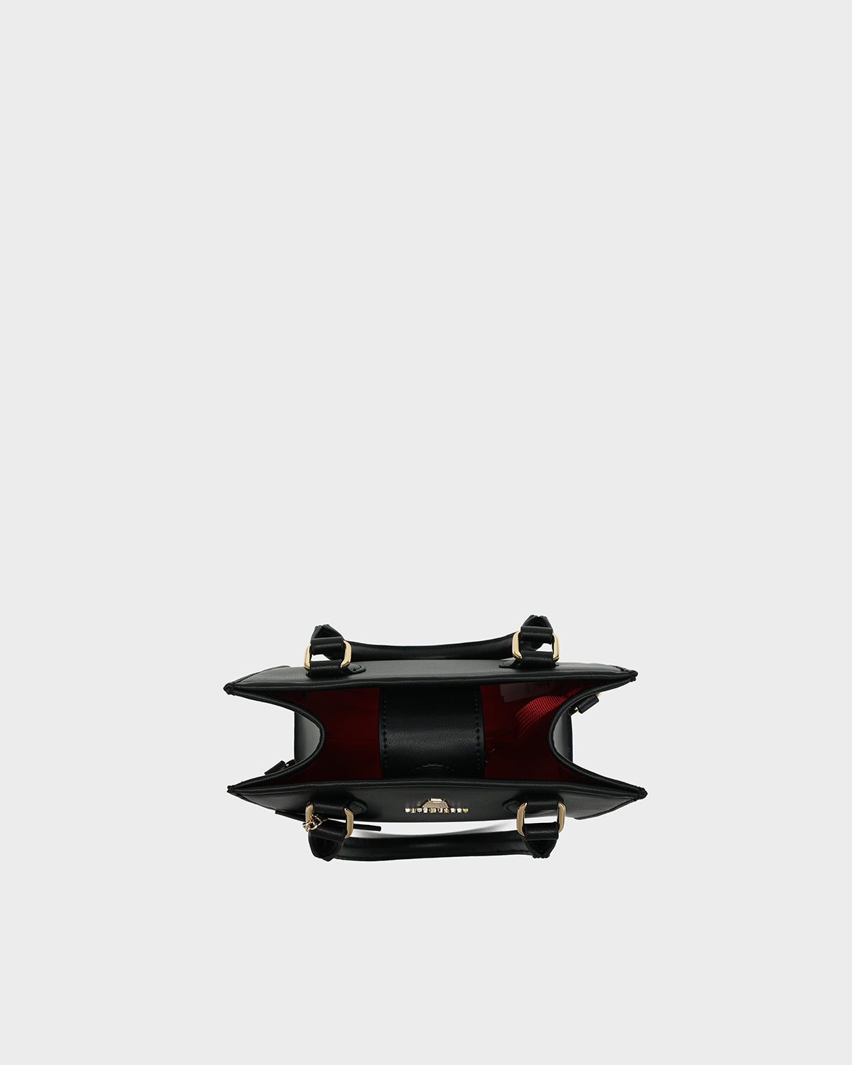 Lisse Mini Tote Bag in Black & Red