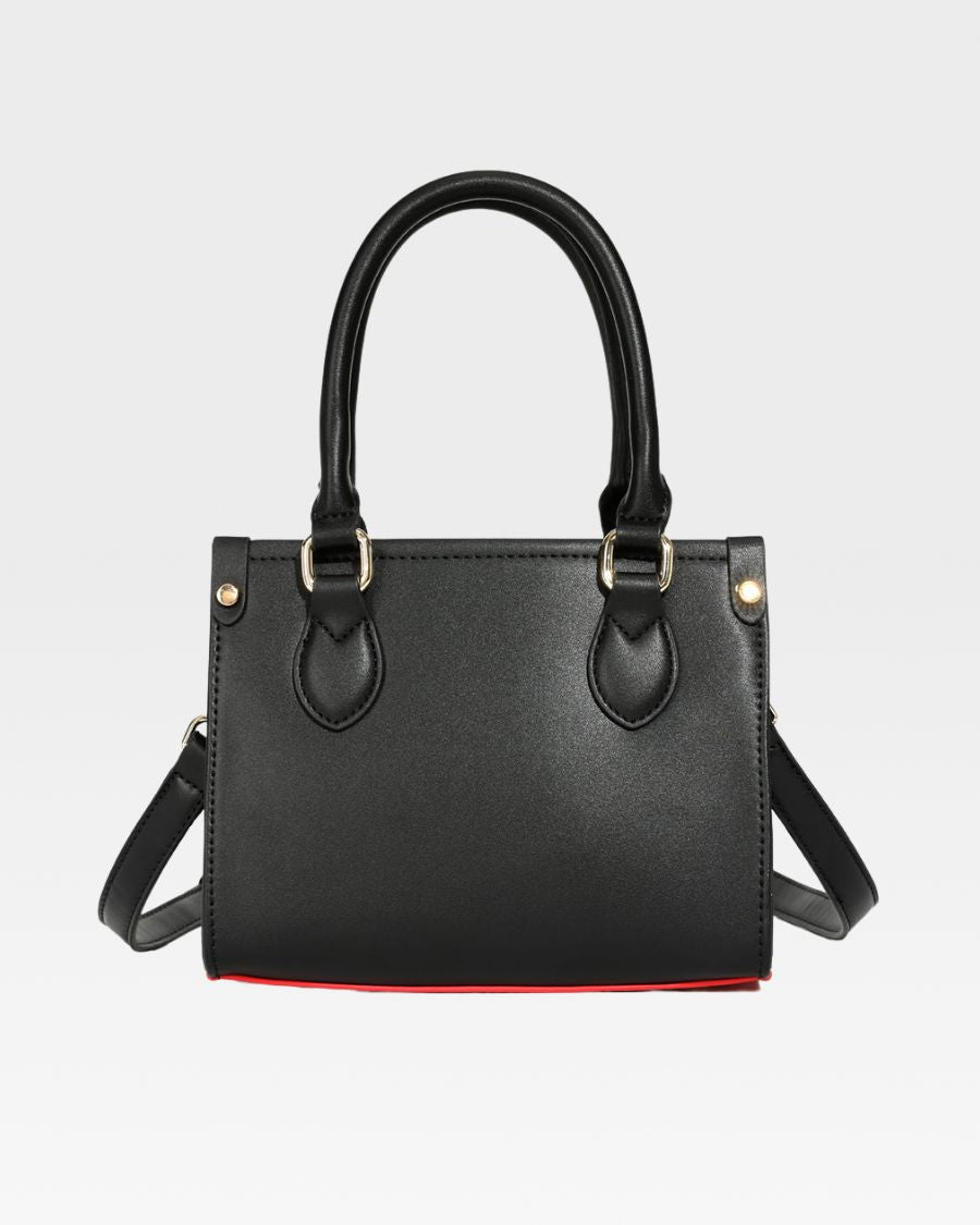 Mini Tote Bag in Black Red Bottom