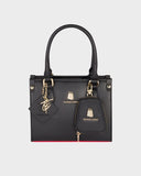 Lisse Mini Tote Bag in Black & Red