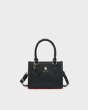 Lisse Mini Tote Bag in Black & Red