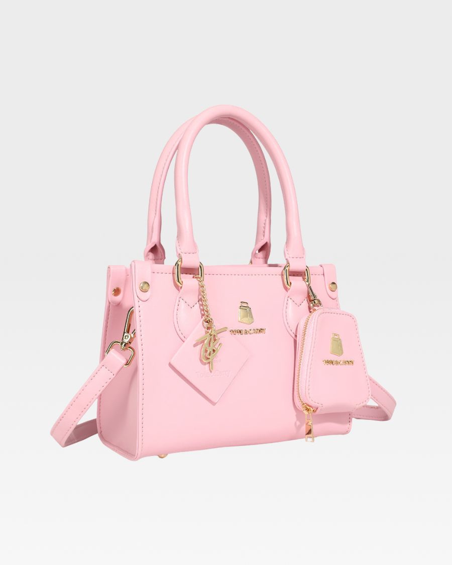 Mini Tote Bag in Bubble Gum Pink