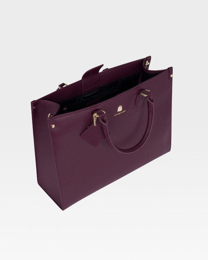 Mini Tote Bag in Burgundy