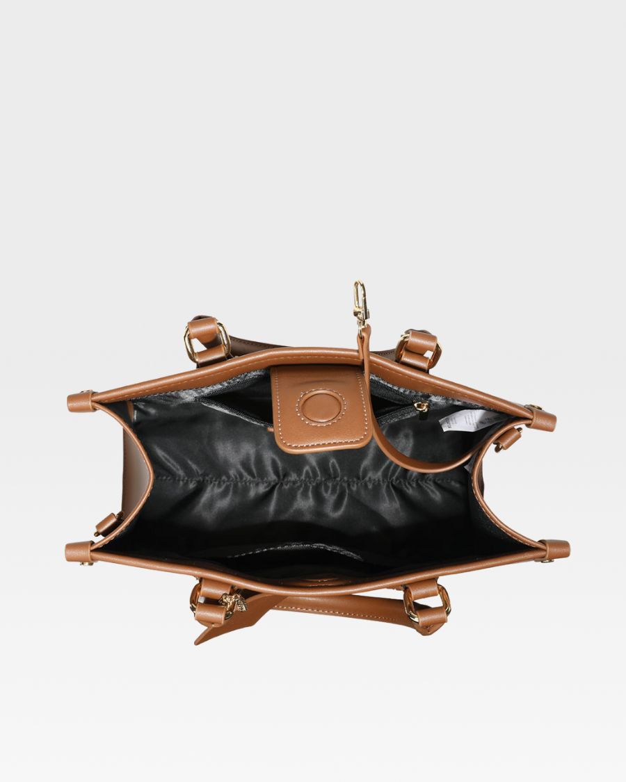 Mini Tote Bag in Coffee