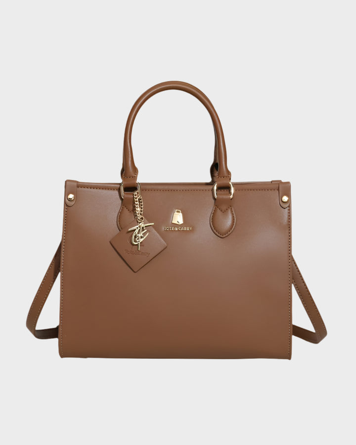 Mini Tote Bag in Coffee