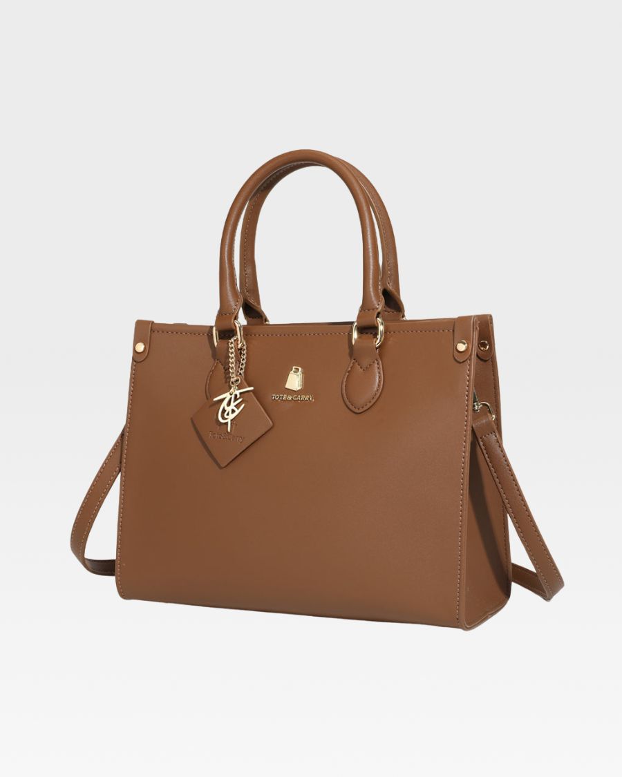 Mini Tote Bag in Coffee