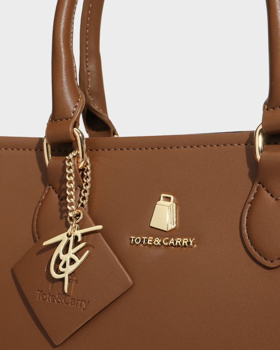 Mini Tote Bag in Coffee