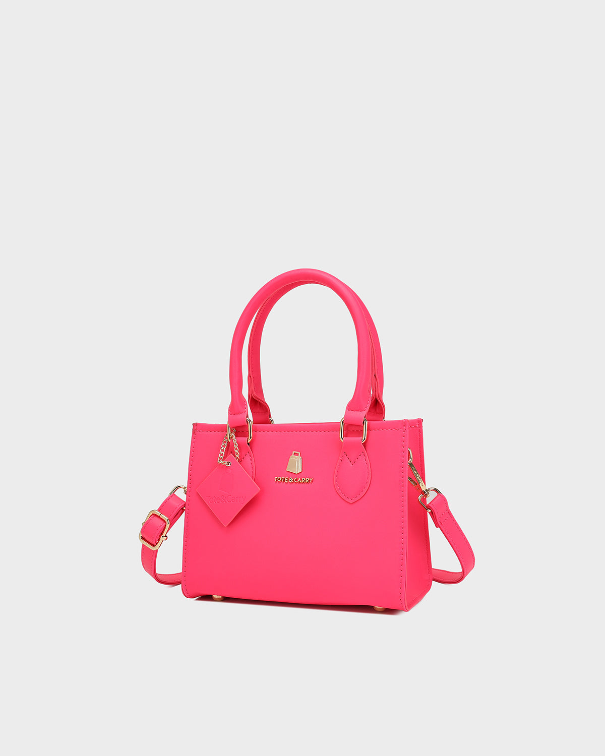 Lisse Mini Tote Bag in Neon Pink TikTok