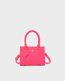 Lisse Mini Tote Bag in Neon Pink TikTok