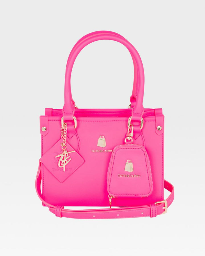 Mini Tote Bag in Neon Pink