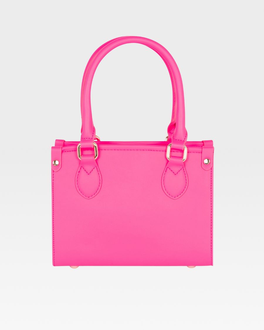 Mini Tote Bag in Neon Pink