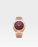 Lux Ambassador Rose Gold Burgundy Watch