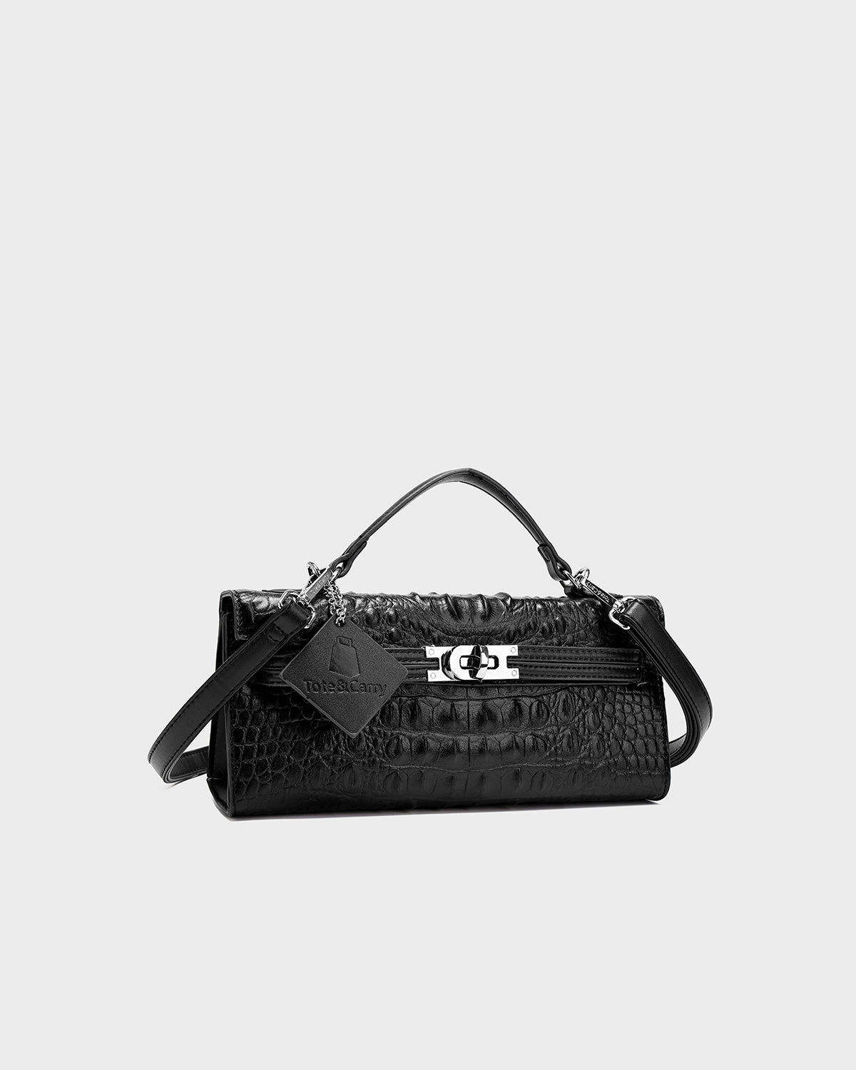 Luxury Heritage Handheld Clutch In Black