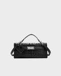 Luxury Heritage Handheld Clutch In Black