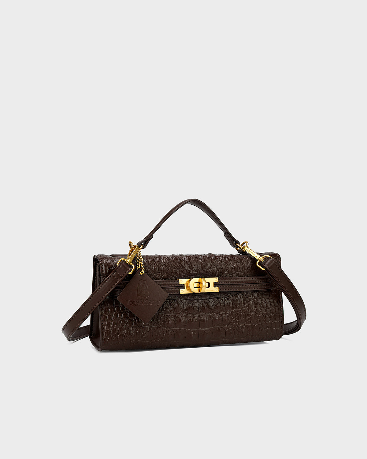 Luxury Heritage Handheld Clutch In Brown