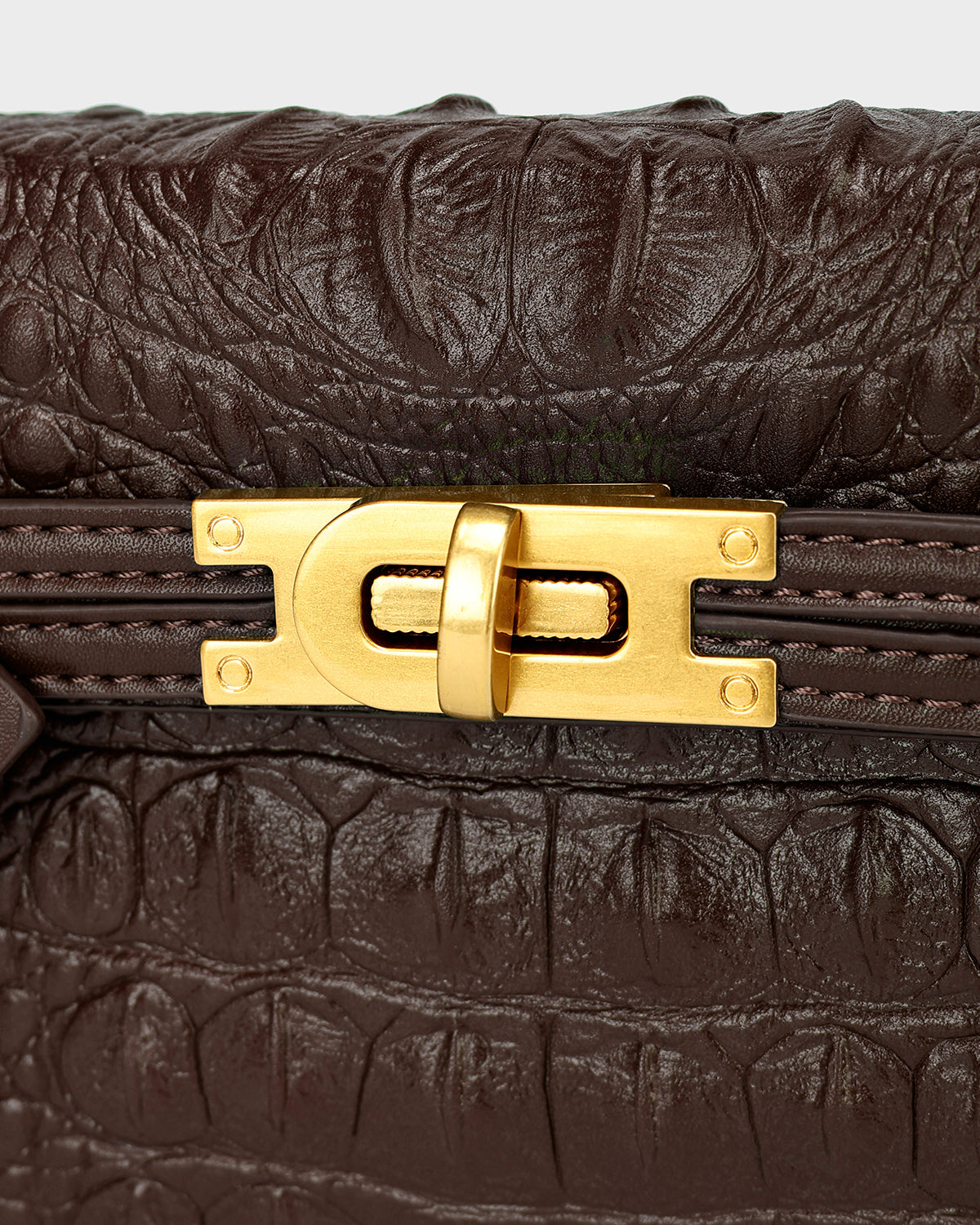 Luxury Heritage Handheld Clutch In Brown