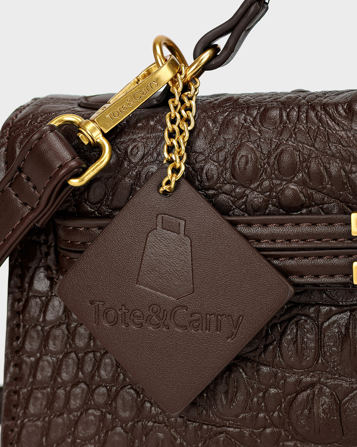 Luxury Heritage Handheld Clutch In Brown