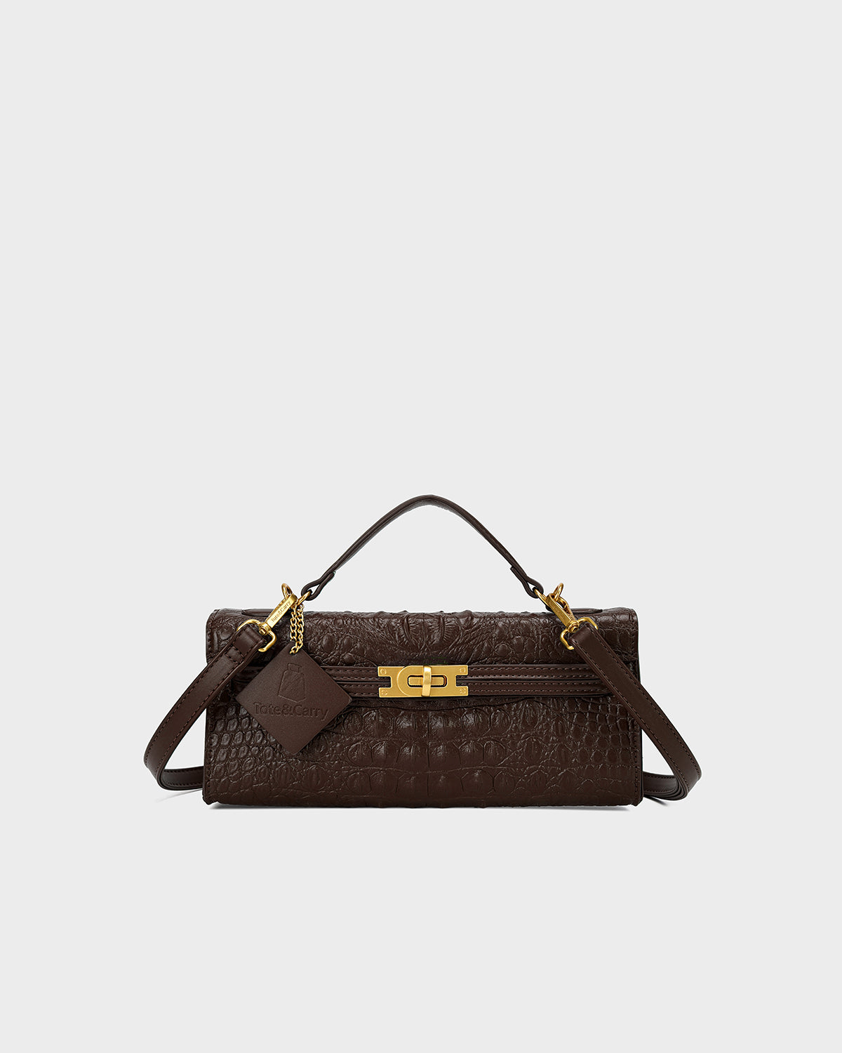 Luxury Heritage Handheld Clutch In Brown