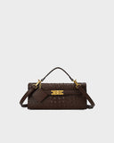 Luxury Heritage Handheld Clutch In Brown