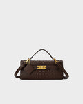 Luxury Heritage Handheld Clutch In Brown